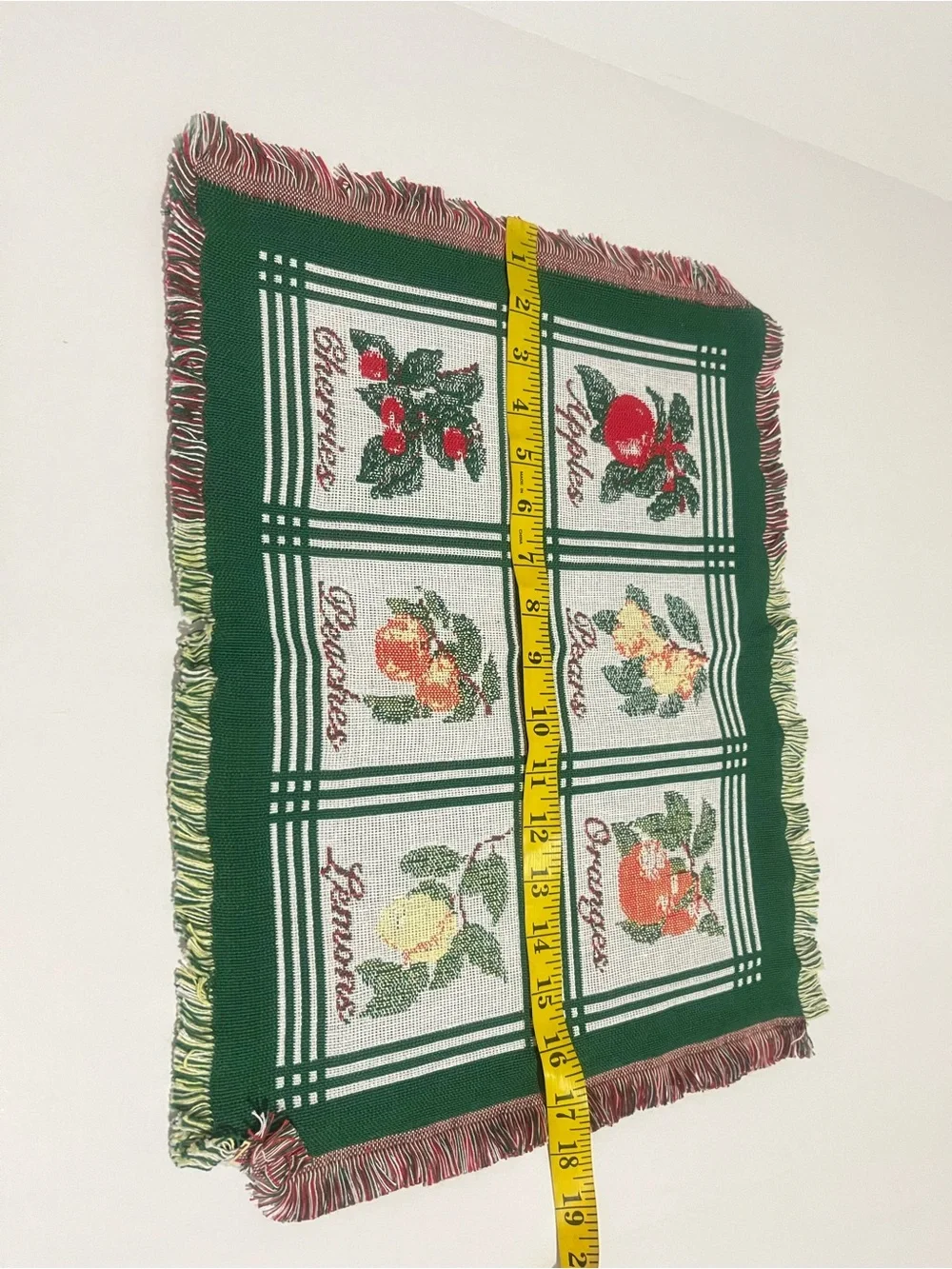 Vintage woven tapestry placemat by The Rug Barn. Lot of 6